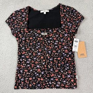 Vans Covered Ditsy Cap Sleeve Women's‎ Small Short Sleeve Top
